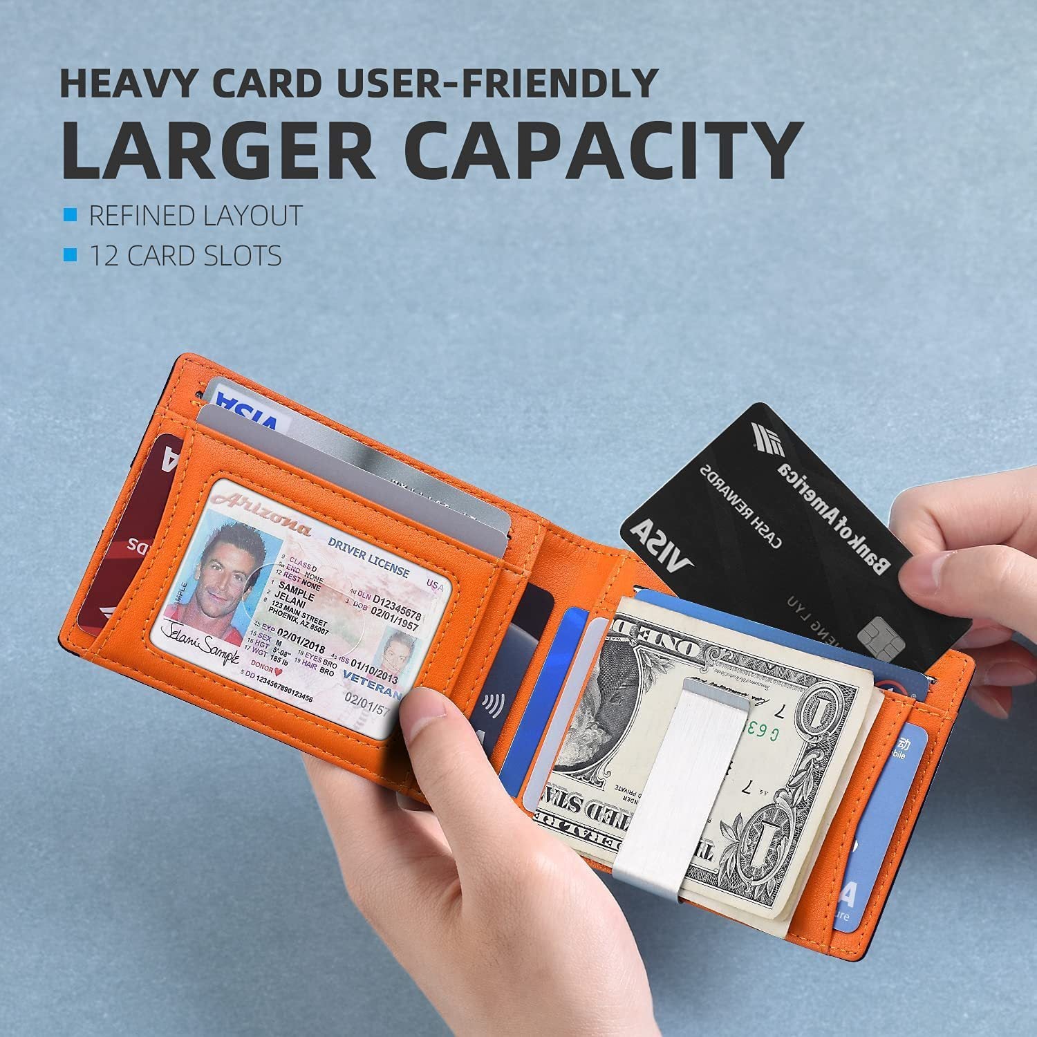 PU Leather Multiple Card Slots Anti-theft Wallet Card Holder b67ba87d dd26 4186 85e0 f990895cf076