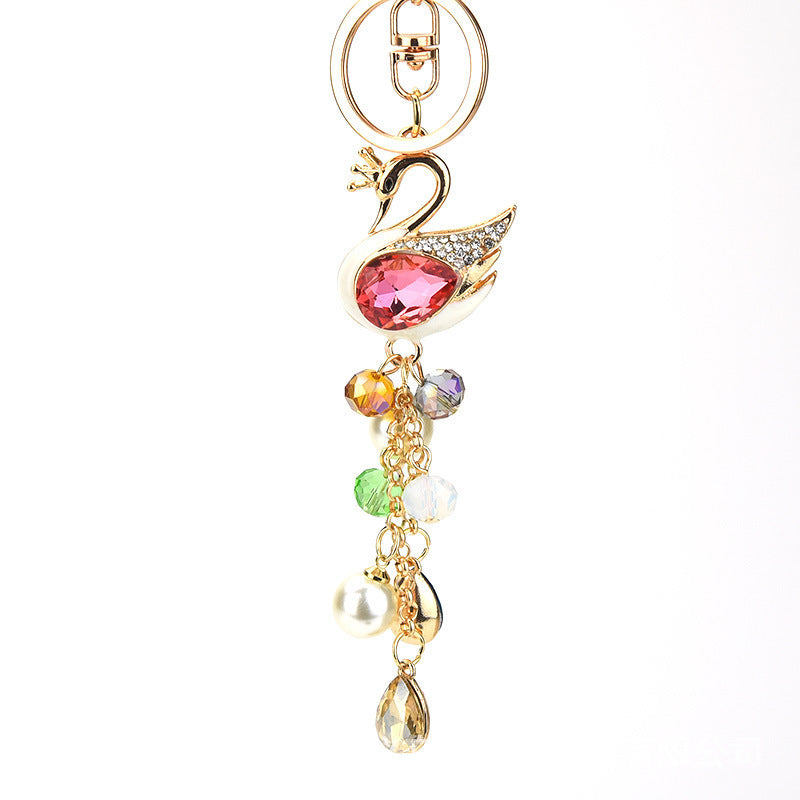Diamond Crystal Swan Car Key Ring b685a55d 31c5 4fc7 8d76 907c0fe47fe7