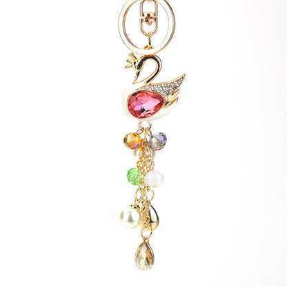 Diamond Crystal Swan Car Key Ring b685a55d 31c5 4fc7 8d76 907c0fe47fe7