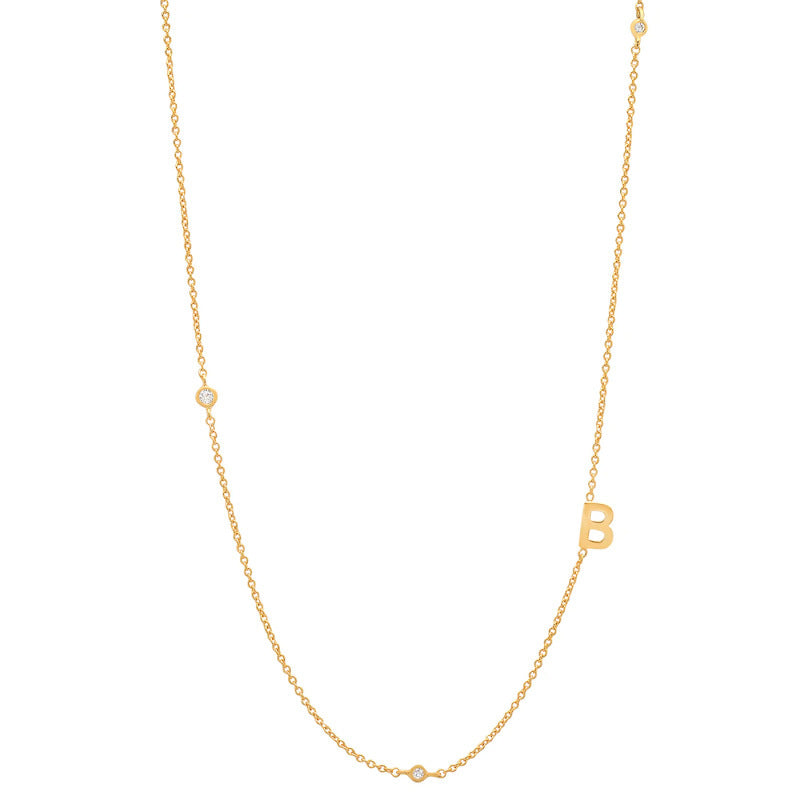 18K Gold Plated 26 Letter Stainless Steel Necklace - HD Wireless Product #3
