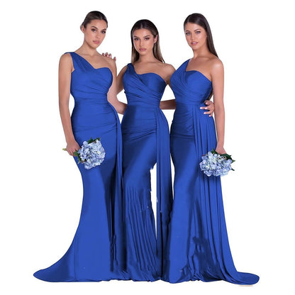 Plus Size Fat MM Mermaid One Shoulder Elegant Wedding Dress b6885269 9e13 407f 9aca cec91d360229