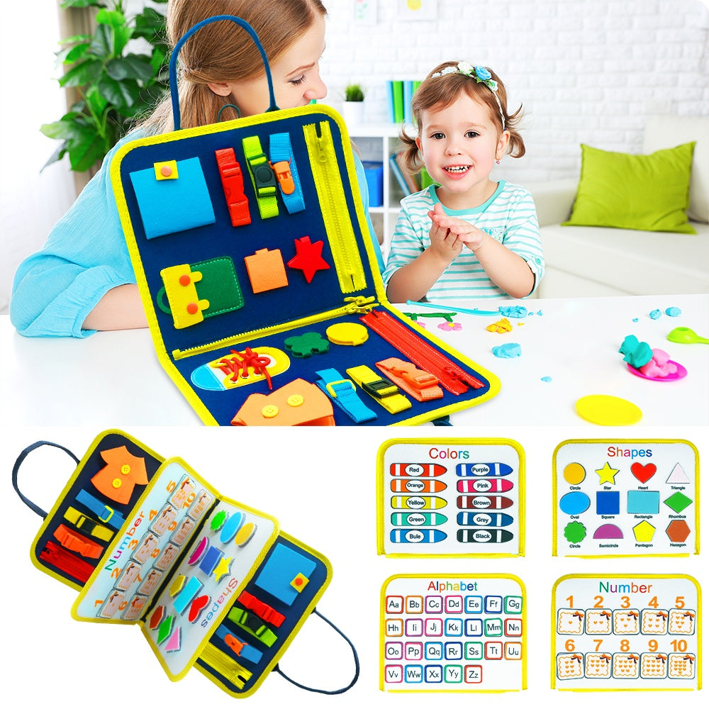 New Busy Book Children's Busy Board Dressing And Buttoning Learning Baby Early Education Preschool Sensory Learning Toy b6a27