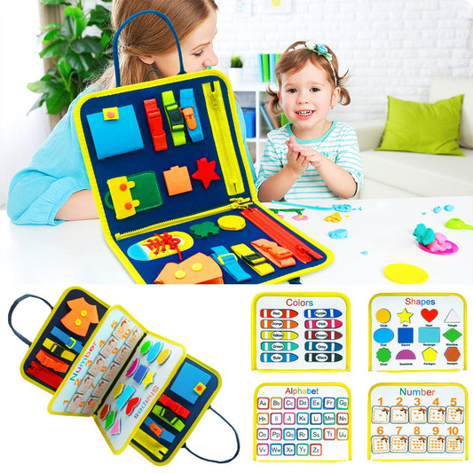New Busy Book Children's Busy Board Dressing And Buttoning Learning Baby Early Education Preschool Sensory Learning Toy b6a27