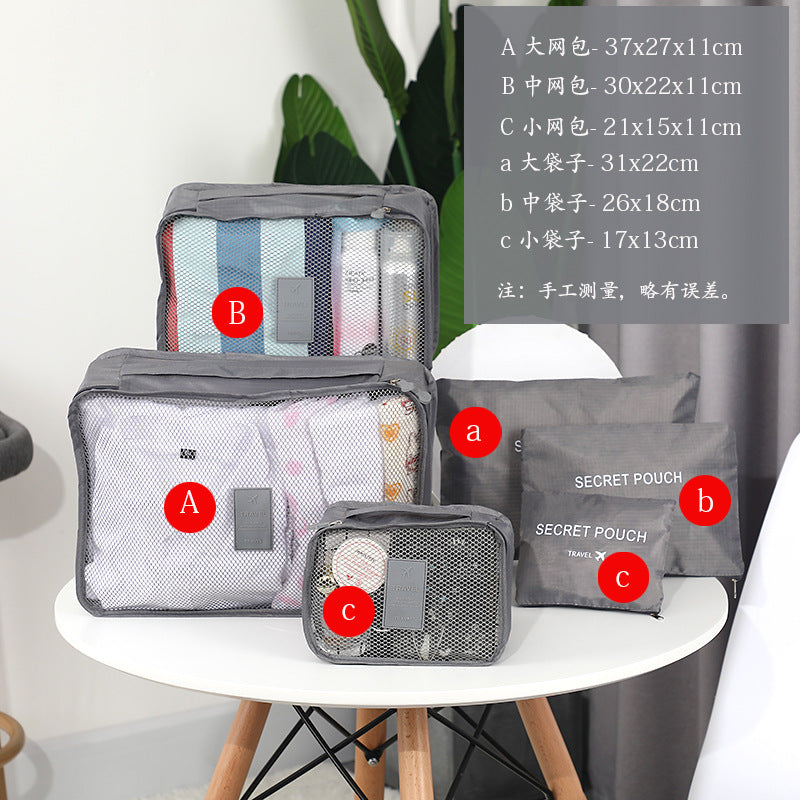 Travel Storage Bag Set Of Six