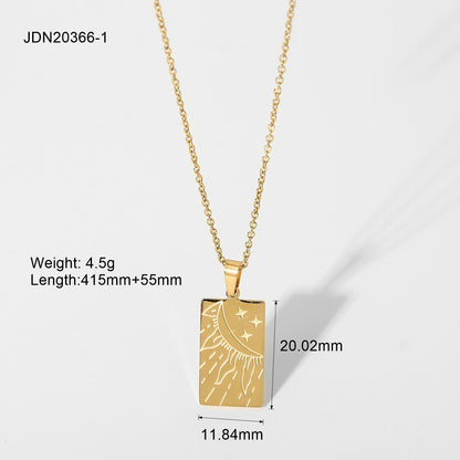 Statement Square Tarot Signet Pendant Necklace b6b0250d 3999 46a5 891f dcb3f7395876