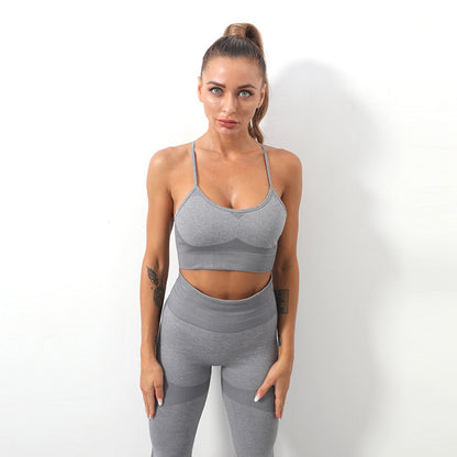 Women's Seamless Knitted Sling Sports Bra Yoga Suit b6b88d9b 93a1 403f 837b d8270168bf11