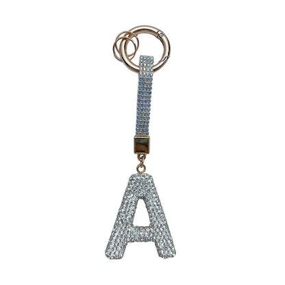 English Letter Keychain Clay Diamond Round Buckle Pendant b6c749db 0d99 4582 9e86 682f9800a726