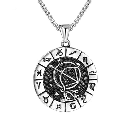 Fashion Stainless Steel Twelve Constellation Pendant b6d1a1af b9f2 4674 bebe 30f6cbe0dc94