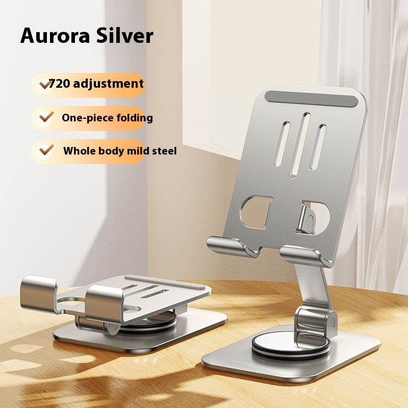 Metal Aluminum Alloy Rotating Mobile Phone Bracket Foldable Desktop - 图片 14