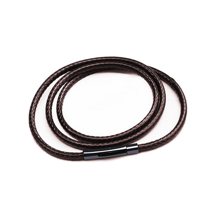 Necklace Pendant Rope Men's And Women's Fashion Lanyard Crystal Emerald Gold Pendant Black Black Buttons Necklace Rope b6ef99