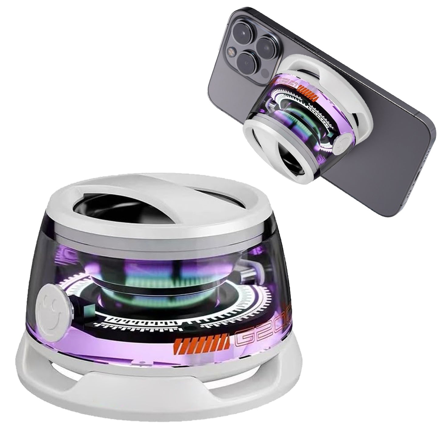 Portable Bluetooth Speaker G200 RGB Lighting Speaker BT5.3 Mini Sound Box 7 Hours Playback Magnetic Phone Holder b6efc91b 881