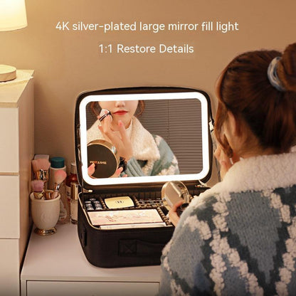 With Mirror And LED Light Cosmetic Bag Skin Care Storage Box b6f5bc42 325d 4377 b4c9 912fa3acc567 trans