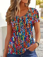 Digital Printed Pattern Women's Short Sleeved Round Neck b6f8514e 05eb 49a6 90db ceef0daa030a