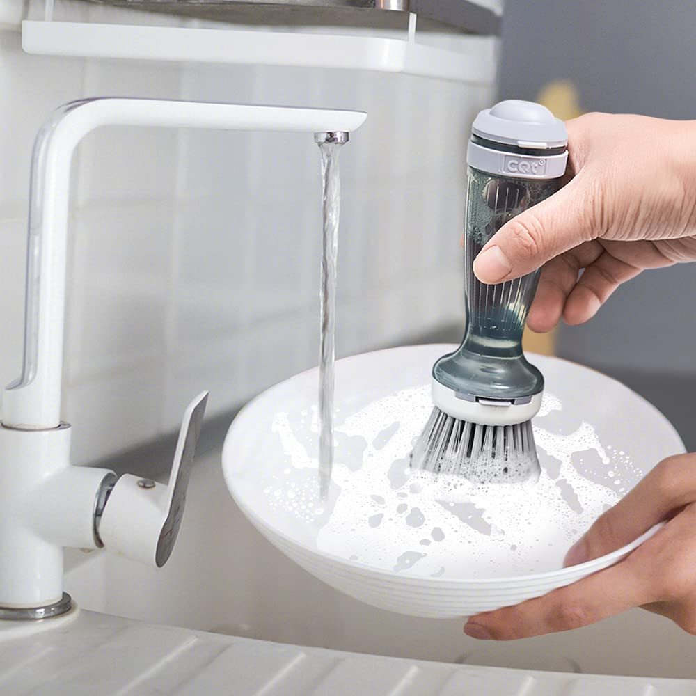Pot Brush Dish Brush Dish Scrub Brush With Soap Dispenser For Dishes Kitchen Sink Pot Pan b70413e5 2b99 4dd3 a72c bd29e37042c