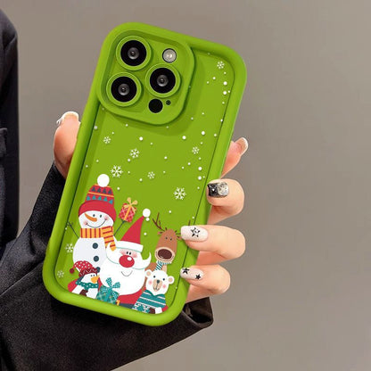 Cute Santa Claus Phone Case Frosted Advanced Christmas Pattern Case For Phone Shockproof Soft Silicone Phone Cover b719290e 0