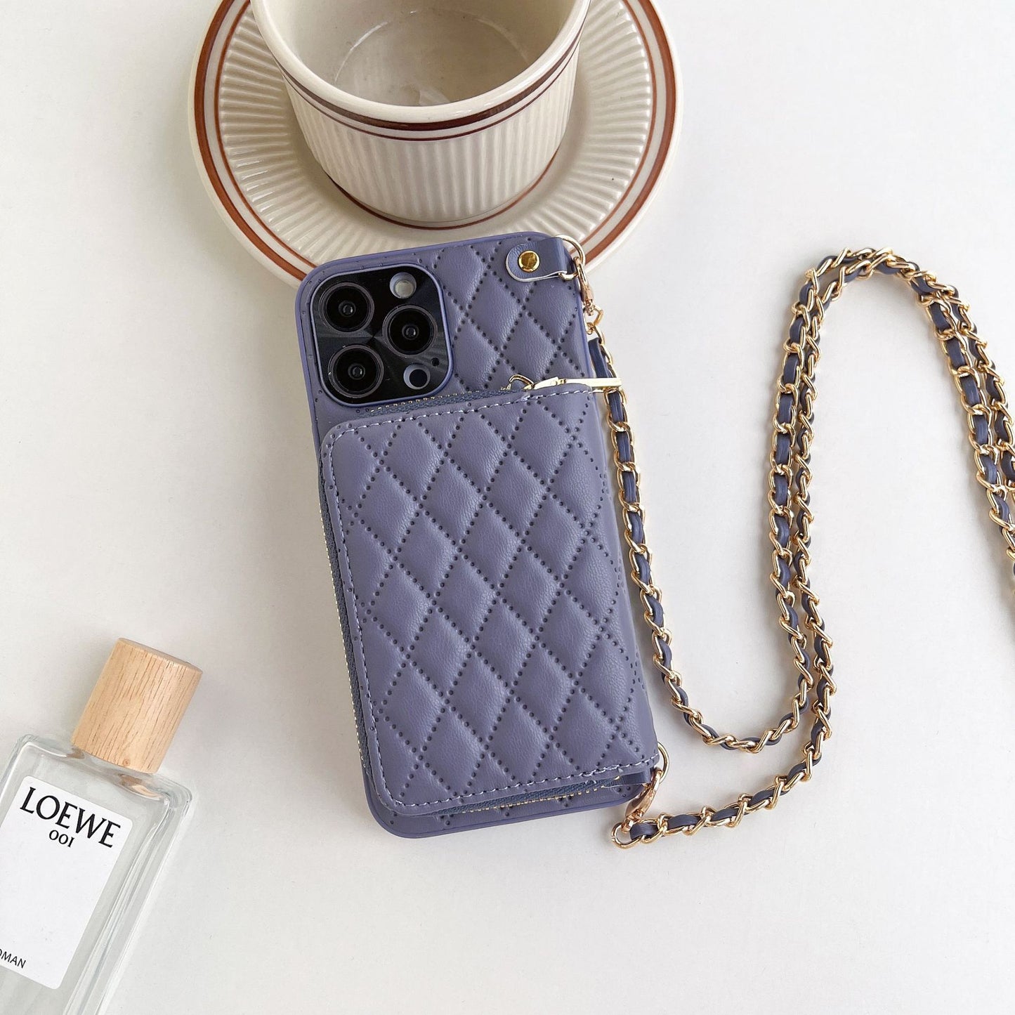 Crossbody Card Insert Case Luxury Rhombus Lamb Skin b73d8e99 79c4 470f 9df6 fc04c139d5be