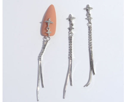Nail Ornament Zircon Flower Tassel Chain b74ac6cc 4380 4d57 aa7f 9f8e2b75060f