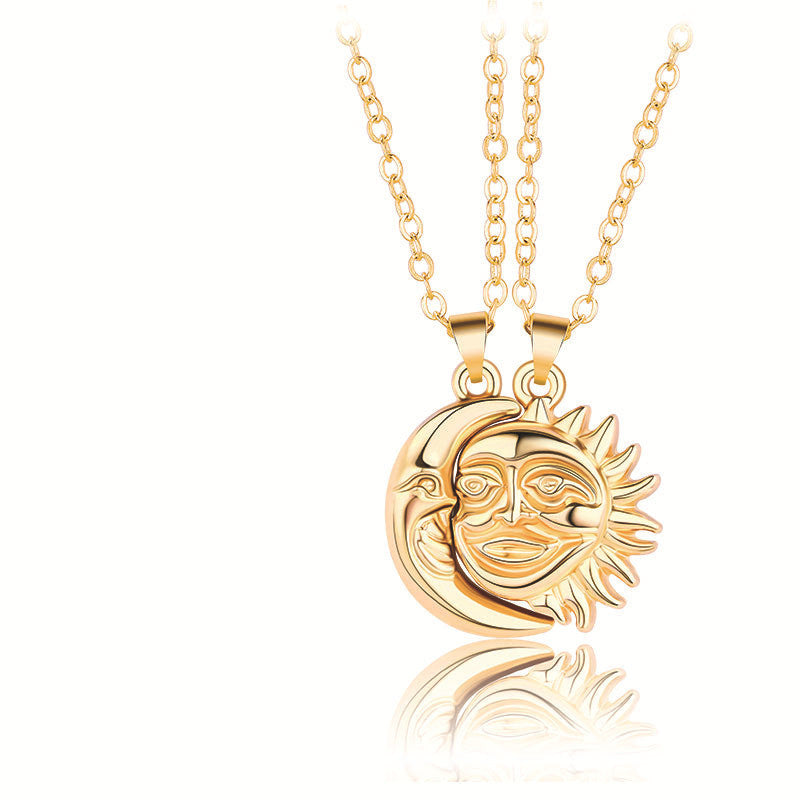 Sun And Moon Necklace Pair Of Magnetite Men And Women b7745cd9 a896 4653 ade0 f100c00527a7