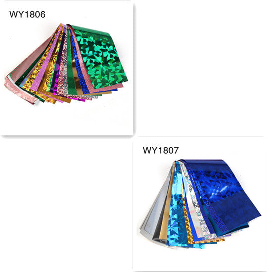 16pcs 20x4cm Mix Nail Art Transfer Foil Sticker - HD Wireless Product #12