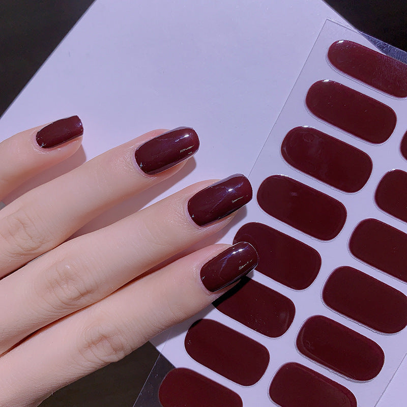 Solid Color 16 Small Stickers Nail Stickers Simple Nail Stickers b7850244 28c2 454e b1ef 441db92e15c0