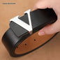 Factory Direct Sales Retro Smooth Genuine Leather Pure Cowhide Letter V Pants Belt b7858be4 0691 42b4 9818 a9678638591f trans