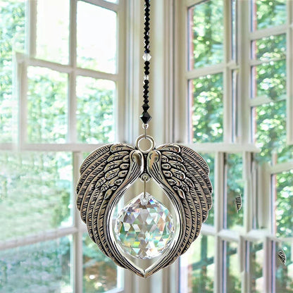 Angel Wings Metal Car Pendant Crystal Decorative Pendant b7d81375 9d66 4a94 a7c5 d0ace0ce63eb