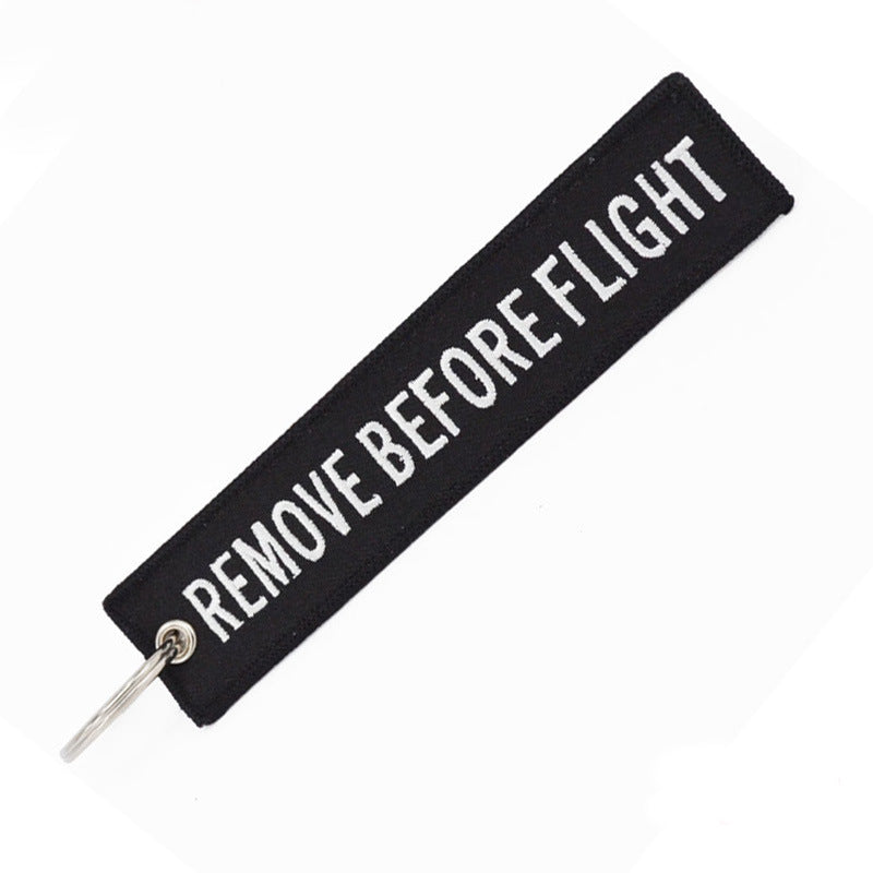 Personalized Embroidered Red Background White Keychain b7dbf372 539a 4b5e 887f d1956aba3bc2
