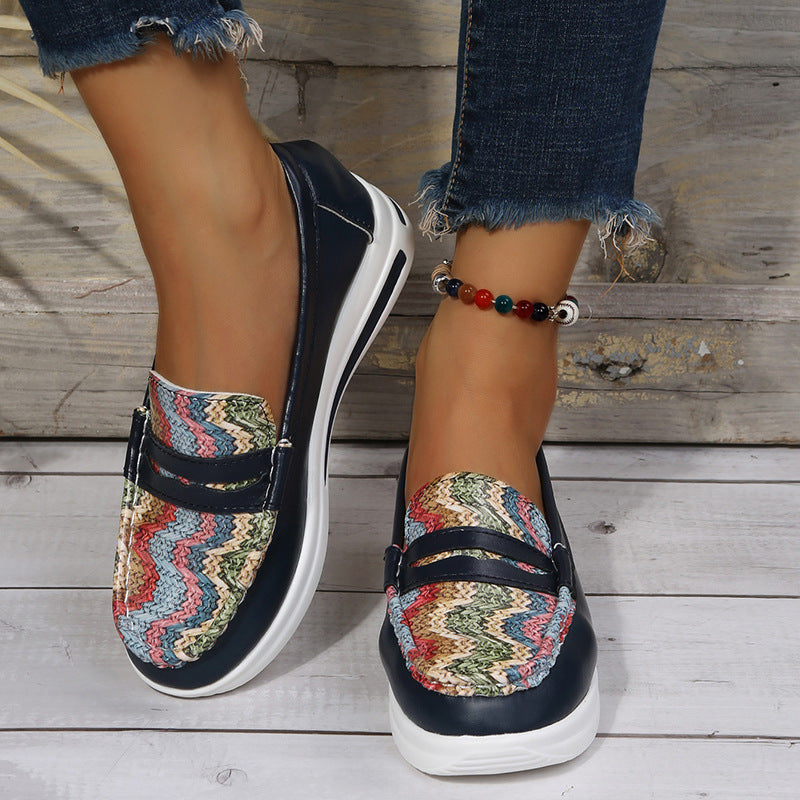 New Casual Pumps Women's Autumn Solid Color Round Toe Low-top Belt Buckle European And American Soft Bottom Work Shoes Peas S
