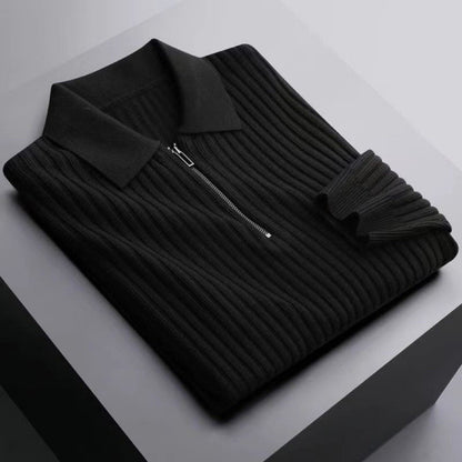 Lapel Knitted Polo Shirt Warm Bedford Cord Sweater Men's Half Zipper Knitted Top b7f9821f 2c19 470d be5c 8866ec52cd71