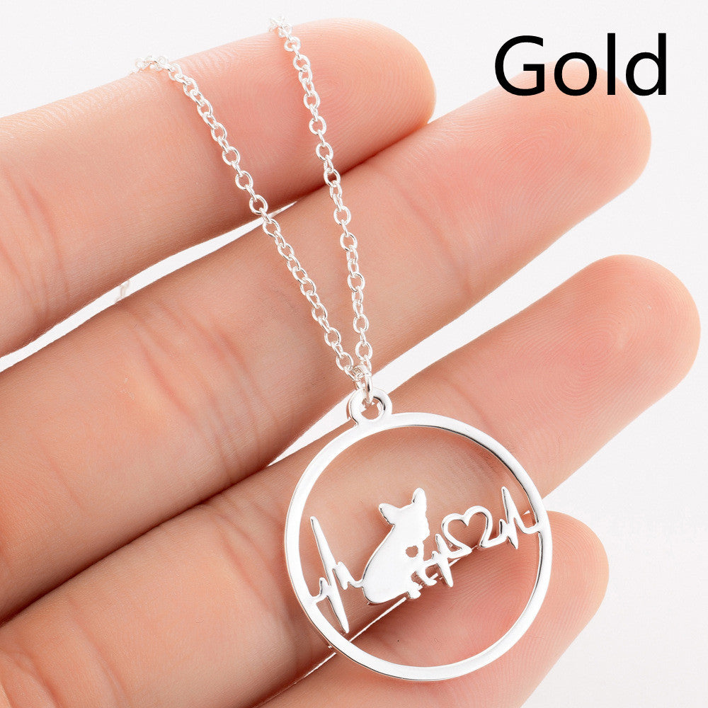 Pet Dog Footprints Paw Necklace  Necklaces b8098a70 980c 4ffc 940d 2d47cdfb1dc0
