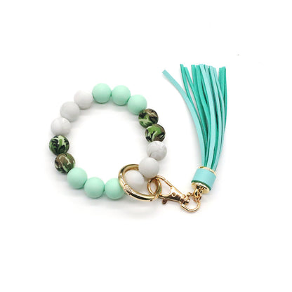 Tassel Camouflage Silicone Beads Bracelet Keychain b80e4736 52ea 40d7 af4d b47e659df32f