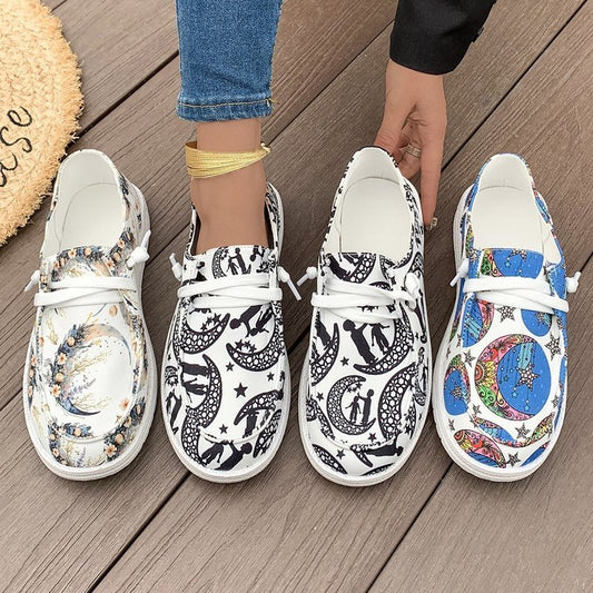 Flat Printed Canvas Shoes Comfortable Round Toe Fashion Casual Women's Shoes b8225de1 ef65 405a a8cf 4520d1a88b88