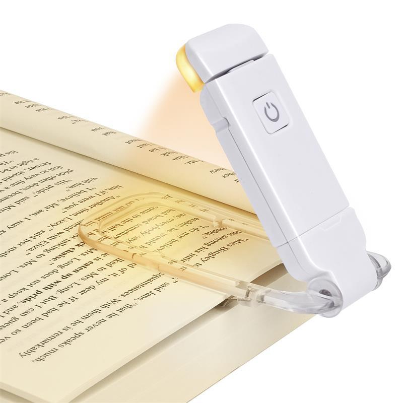 LED USB Rechargeable Book Reading Light Brightness Adjustable Eye Protection Clip Book Light Portable Bookmark Read Light b82