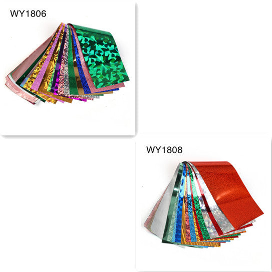 16pcs 20x4cm Mix Nail Art Transfer Foil Sticker - HD Wireless Product #13