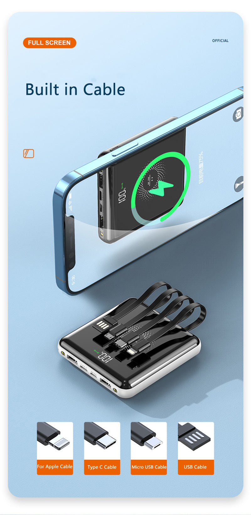 20000mAh Fast Charging Power Bank Mini Portable - 图片 7