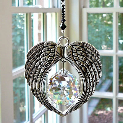 Angel Wings Metal Car Pendant Crystal Decorative Pendant b857890a af09 427f 9755 b75bf3f29d1e