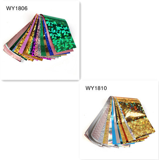 16pcs 20x4cm Mix Nail Art Transfer Foil Sticker - HD Wireless Product #15