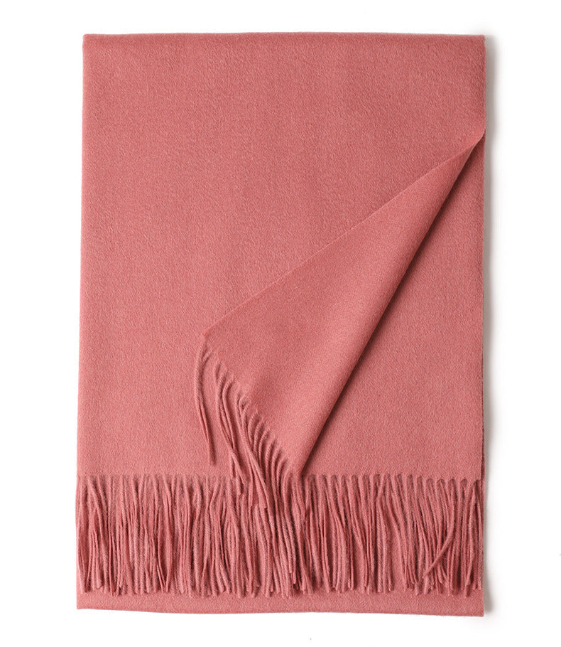 New Solid Color Wool Long Beard Warm Tassel Scarf Thick b875ac1c b78b 415c a514 2babfdd99af6