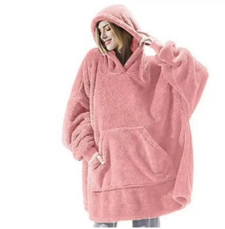 Hoodie Sweatshirt With Big Pocket Tops Sweater Comfortable Loose Double-Sided Fleece Thicker Wearable Blanket b8780233 a3fe 4