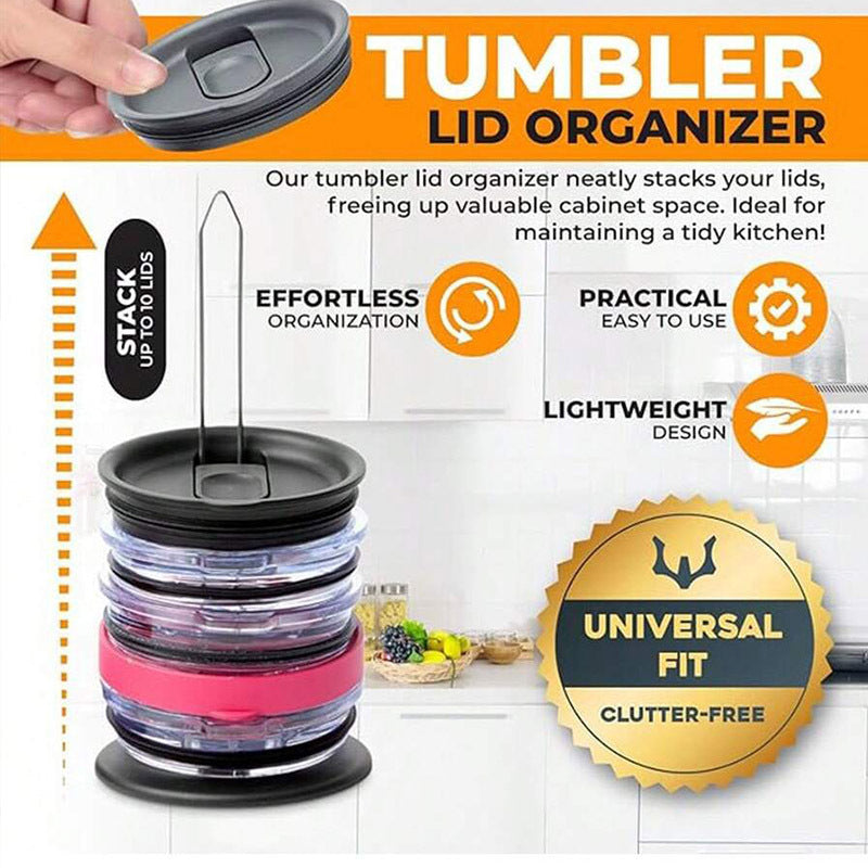 Punch-free Vertical Storage Rack Cup Lid Storage Rack b878b1fc b26c 42e2 bb4d 4fc436495719