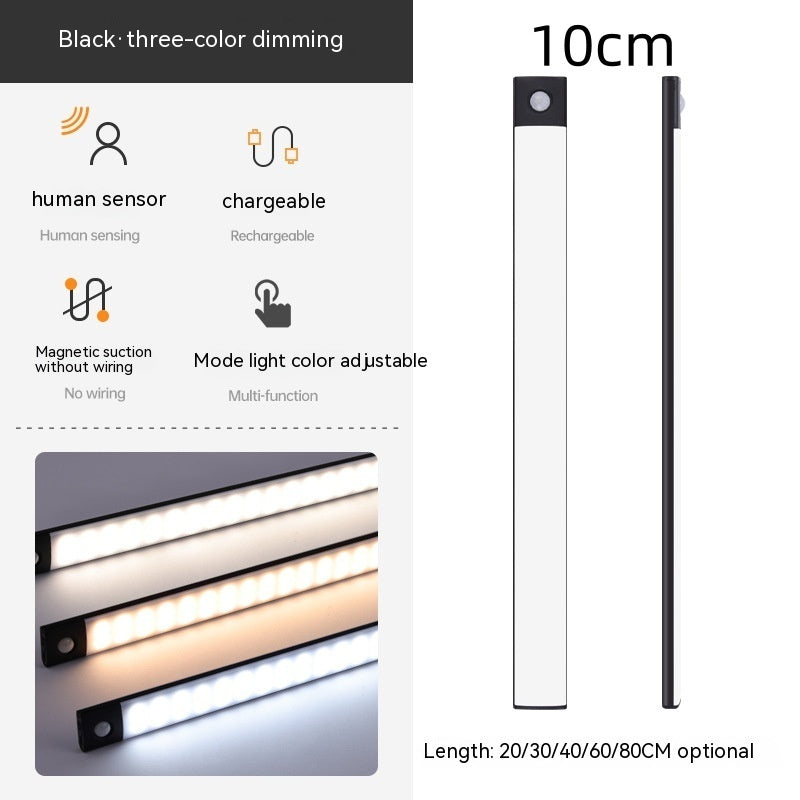 Smart Infrared Sensor Lamp Wireless Magnetic Long Cabinet Light With Rechargeable Hallway Wardrobe b88a3569 0a82 4ea1 818e 4f