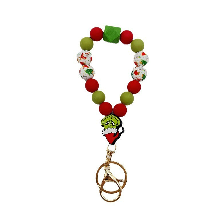 Silicone Wooden Beads Bracelet Keychain b88e3813 6781 4f79 81e1 080509051dd6