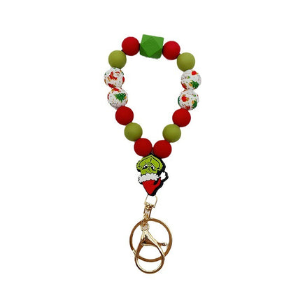 Silicone Wooden Beads Bracelet Keychain b88e3813 6781 4f79 81e1 080509051dd6