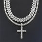 Cross 4.0mm Diamond Studded Single Row Men's Necklace b89134e6 a35e 496b 8237 bf1328e47814