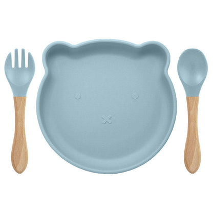 Food Supplement Tableware Set Silicone Spork Baby Products Bear Silicone Tableware b894c487 da04 4f09 9b2e 768213c3fae2