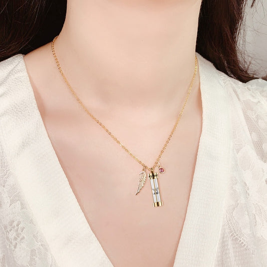Cremation Necklace Eternal Hourglass Pendant Souvenirs b8aa838a bf97 49b5 bfb7 d90426bab23c