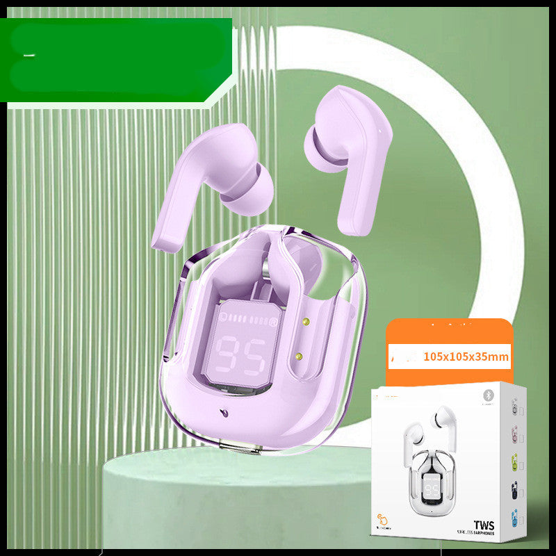 New Mini Transparent Wireless Bluetooth Headset Digital Display ENC Noise Reduction True Wireless Sports Music b8b69799 954b 