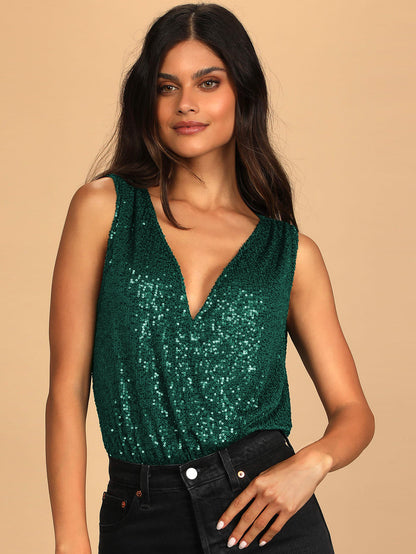 Lace Stitching Sequin Bottoming Shirt Inner Wear Outer Wear Jumpsuit b8d55973 ceb1 4830 b6fc 2afa5d193884