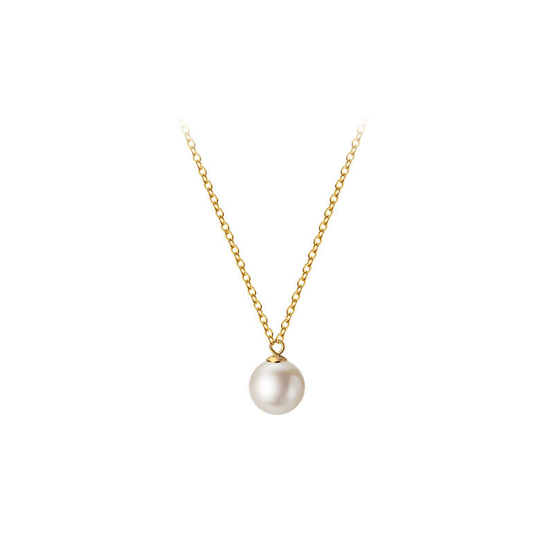 S925 Silver Temperament Single Shell Pearls Synthetic Pearl Simplicity Necklace b8ddd209 095b 4ad0 ac9e a2b324c43b15