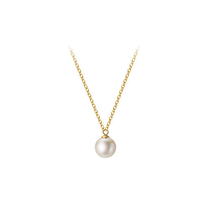 S925 Silver Temperament Single Shell Pearls Synthetic Pearl Simplicity Necklace b8ddd209 095b 4ad0 ac9e a2b324c43b15